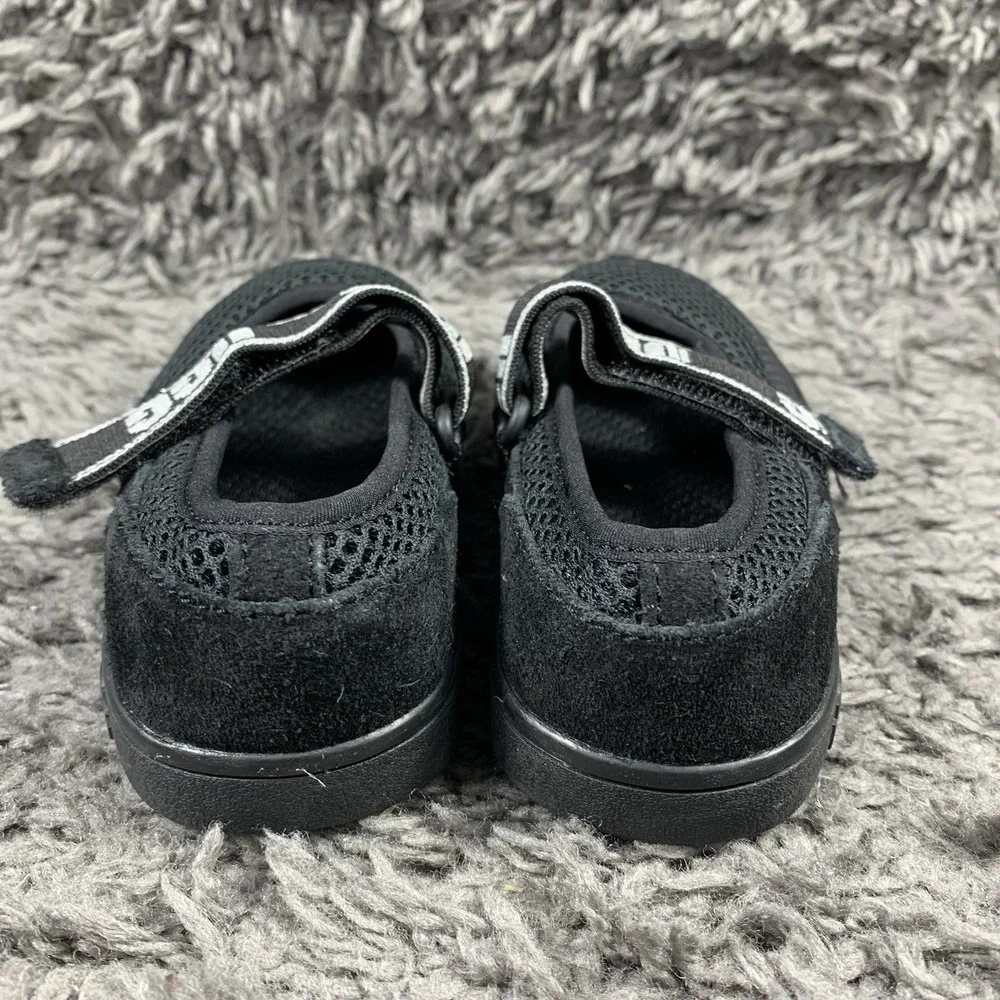 UGG Rennon Black Suede Mesh Girls Toddler Mary Jane Shoes Size 7